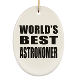 World's Best Astronomer - Oval Ornament