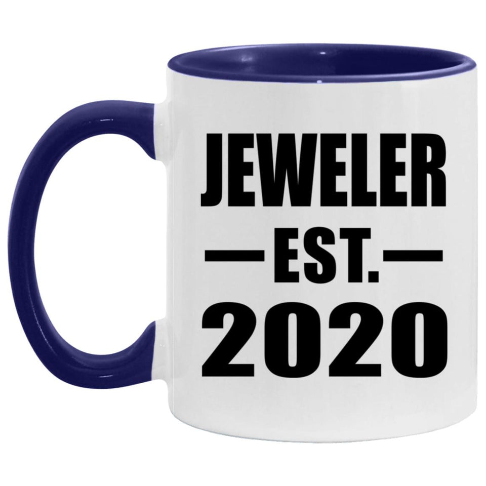 Jeweler Established EST. 2020 - 11oz Accent Mug Purple
