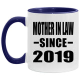 Mother In Law Since 2019 - 11oz Accent Mug Purple