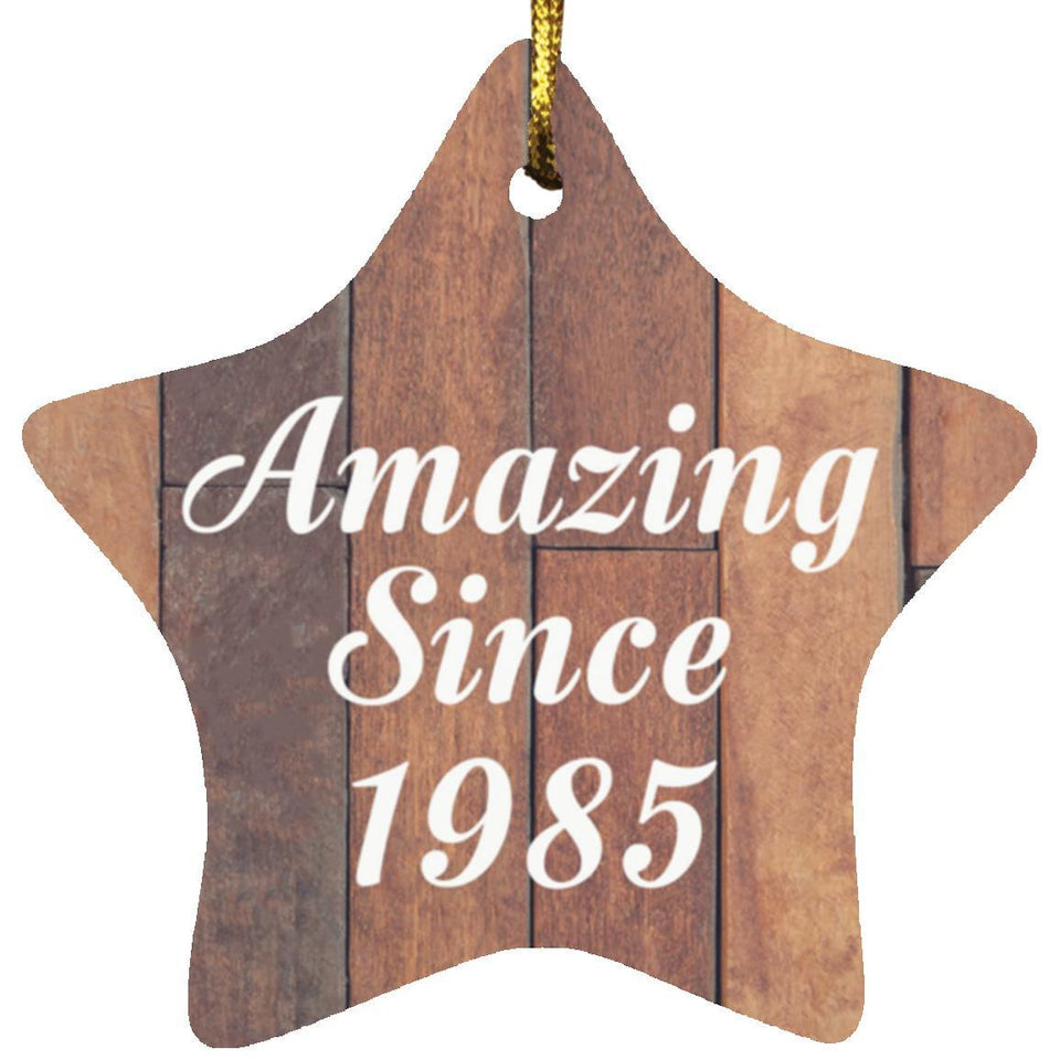 39th Birthday Amazing Since 1985 - Star Ornament E