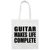 Guitar Makes Life Complete - Tote Bag White