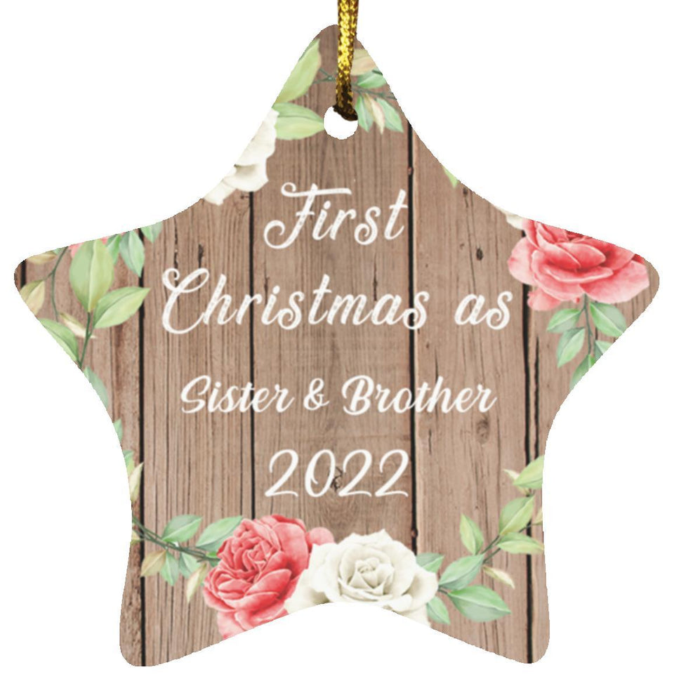 First Christmas As Sister & Brother 2022 - Star Ornament B