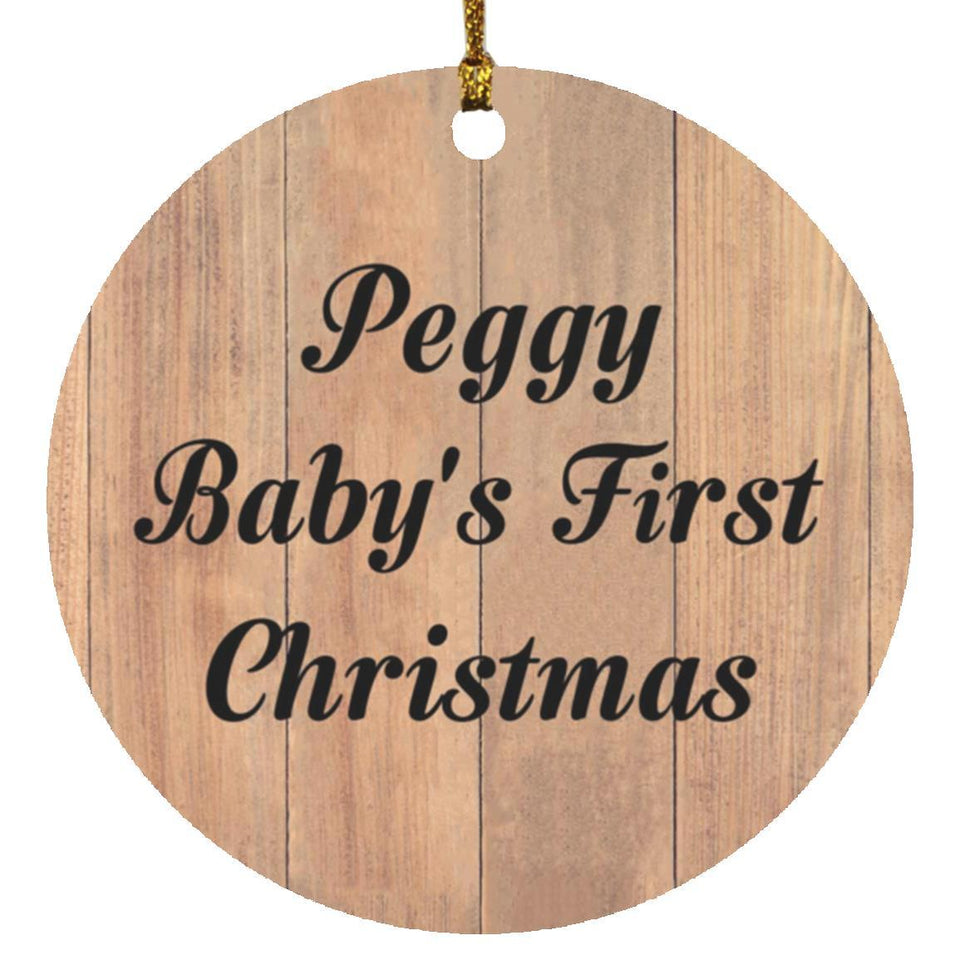 Peggy Baby's First Christmas - Circle Ornament C