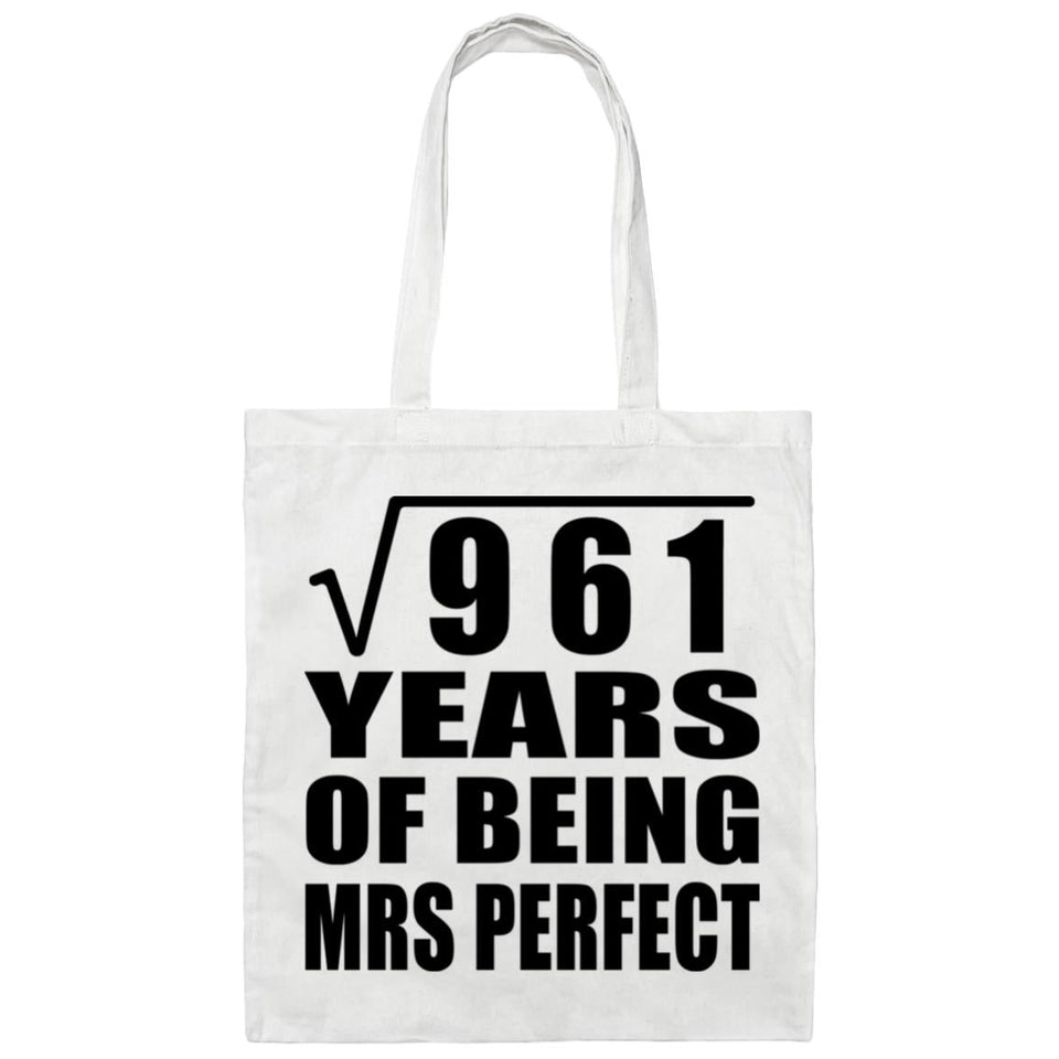 31st Anniversary Square Root of 961 Years of Mrs Perfect - Tote Bag White