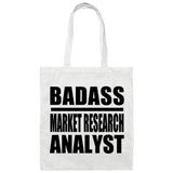 Badass Market Research Analyst - Tote Bag White