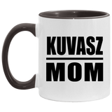 Kuvasz Mom - 11oz Accent Mug Black