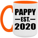 Pappy Established EST. 2020 - 15oz Accent Mug Orange
