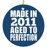 13th Birthday Made In 2011 Aged to Perfection - Circle Ornament