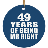 49th Anniversary 49 Years Of Being Mr Right - Circle Ornament