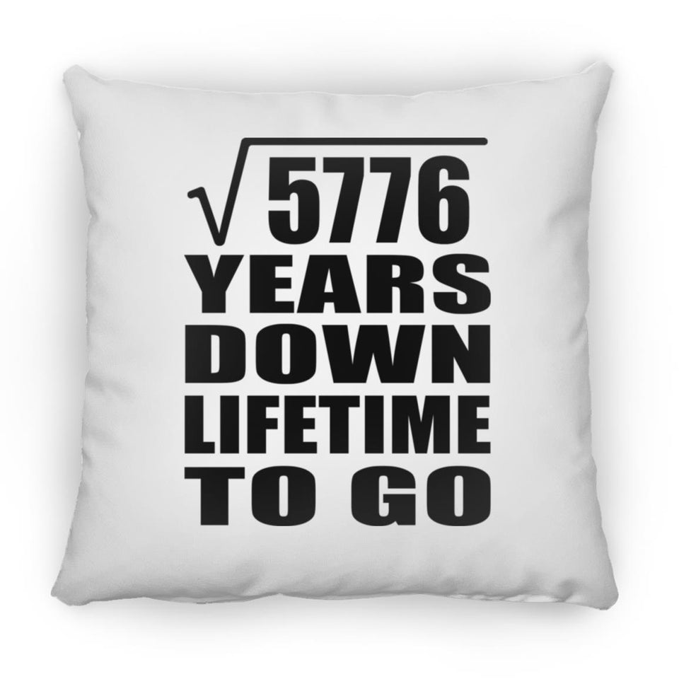 76th Anniversary Square Root of 5776 Years Lifetime To Go - Throw Pillow