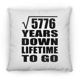 76th Anniversary Square Root of 5776 Years Lifetime To Go - Throw Pillow