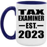 Tax Examiner Established EST. 2023 - 15oz Accent Mug Purple