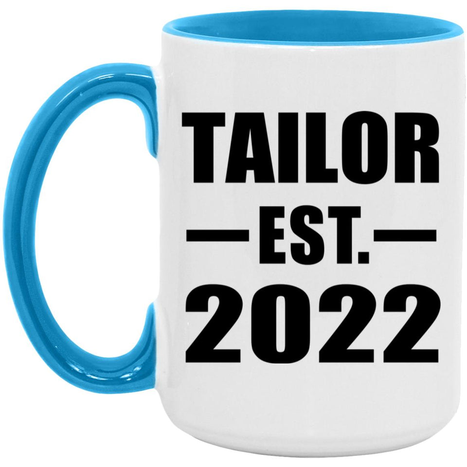 Tailor Established EST. 2022 - 15oz Accent Mug Blue