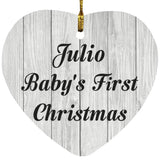 Julio Baby's First Christmas - Heart Ornament F