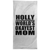 Holly World's Okayest Mom - Hand Towel