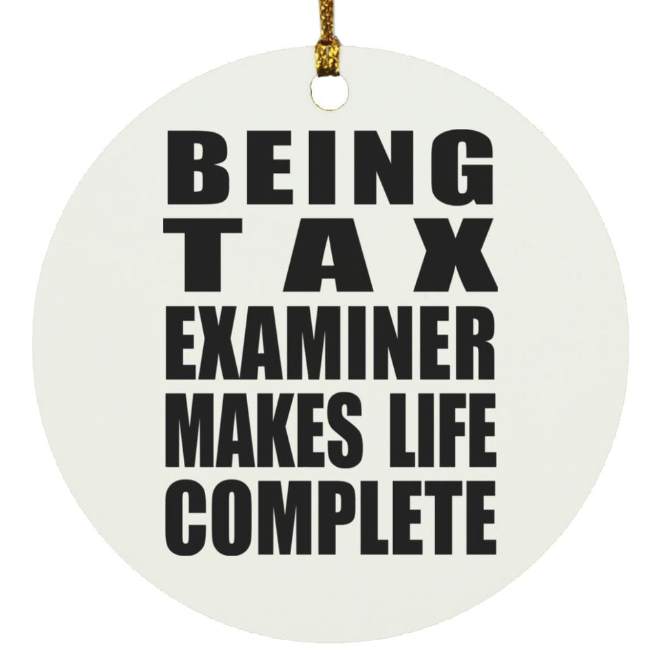 Being Tax Examiner Makes Life Complete - Circle Ornament