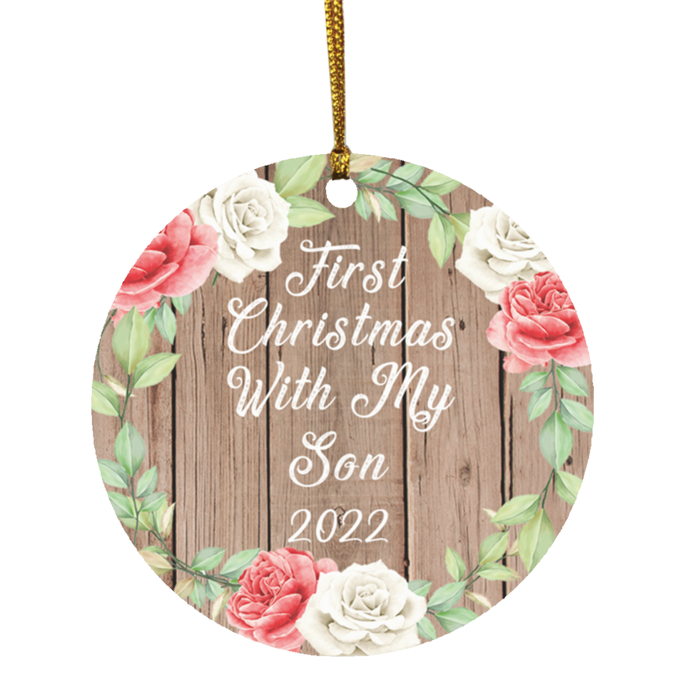 First Christmas With My Son 2022 - Circle Ornament B