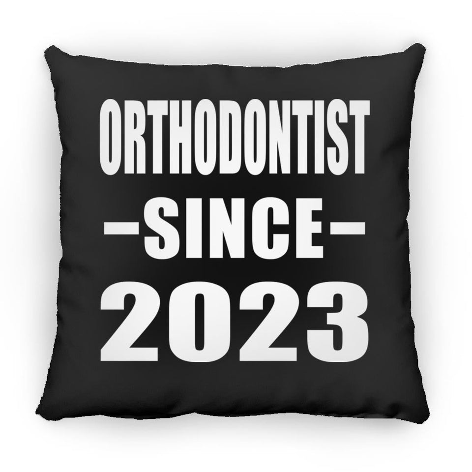 Orthodontist Since 2023 - Throw Pillow Black