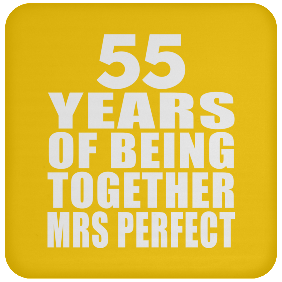 55th Anniversary 55 Years Of Being Mrs Perfect - Drink Coaster