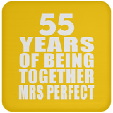 55th Anniversary 55 Years Of Being Mrs Perfect - Drink Coaster