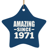 53rd Birthday Amazing Since 1971 - Star Ornament