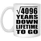 64th Anniversary Square Root of 4096 Years Lifetime To Go - 11oz Coffee Mug