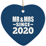 4th Anniversary Mr & Mrs Since 2020 - Heart Ornament