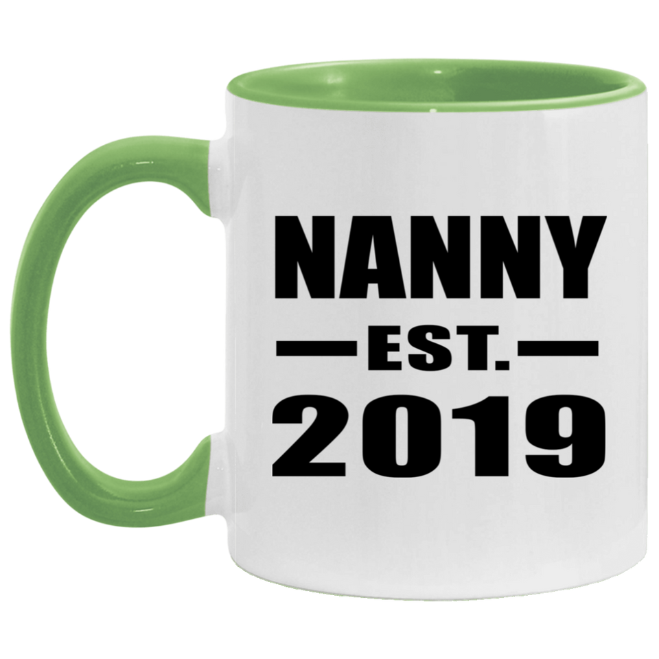 Nanny Established EST. 2019 - 11oz Accent Mug Green