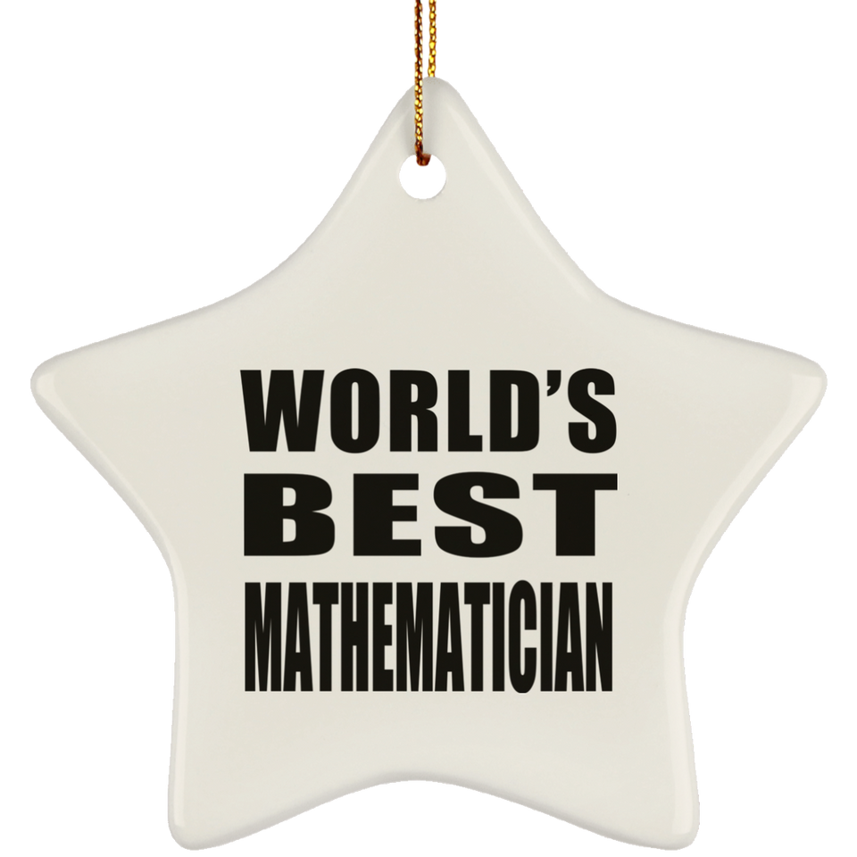 World's Best Mathematician - Star Ornament