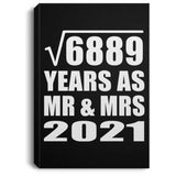 83rd Anniversary Square Root of 6889 Years As Mr & Mrs 2021 - Canvas Portrait