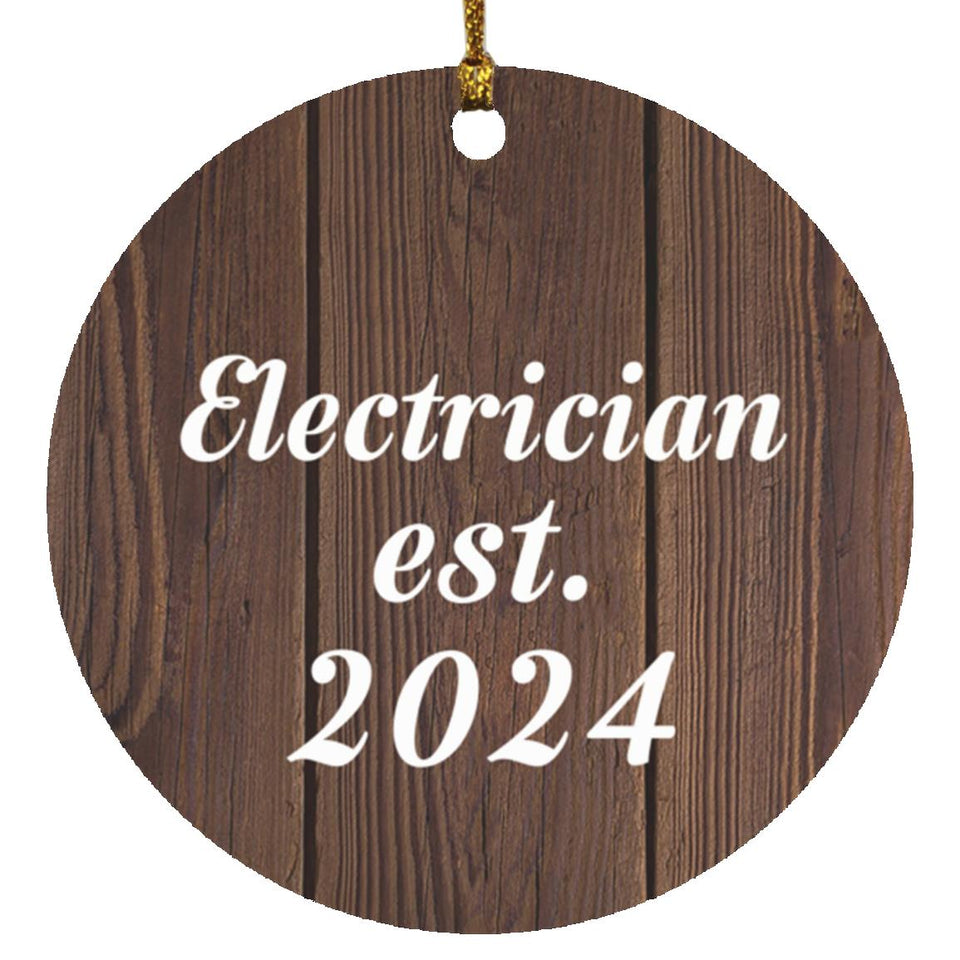 Electrician Established Est. 2024 - Circle Ornament D