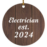 Electrician Established Est. 2024 - Circle Ornament D