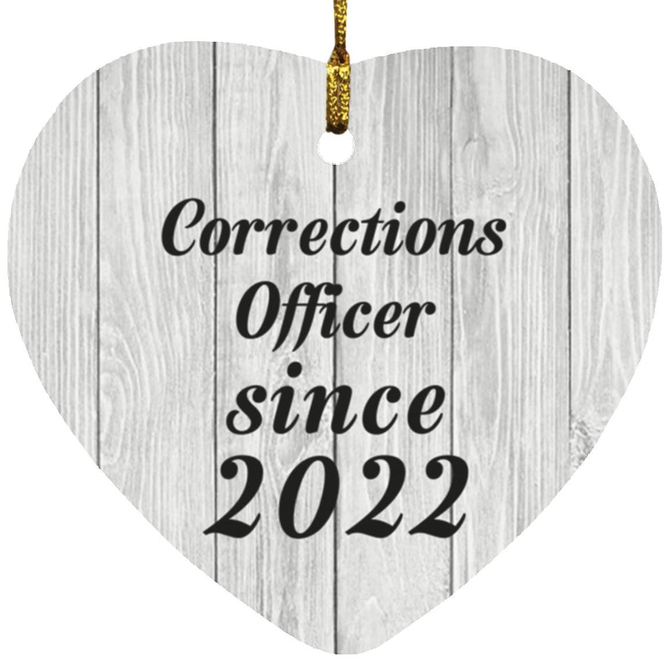 Corrections Officer Since 2022 - Heart Ornament F