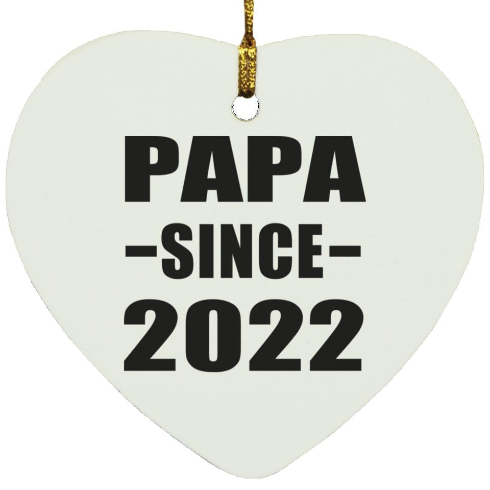 Papa Since 2022 - Heart Ornament