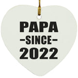 Papa Since 2022 - Heart Ornament