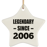 18th Birthday Legendary Since 2006 - Star Ornament