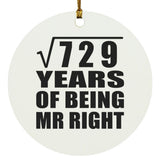 27th Anniversary Square Root of 729 Years of Being Mr Right - Circle Ornament