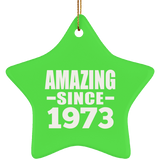 51st Birthday Amazing Since 1973 - Star Ornament
