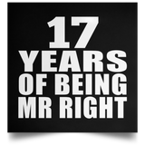 17th Anniversary 17 Years Of Being Mr Right - Poster Square