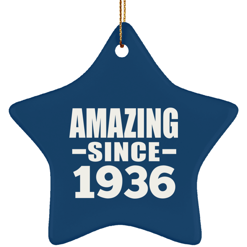 88th Birthday Amazing Since 1936 - Star Ornament