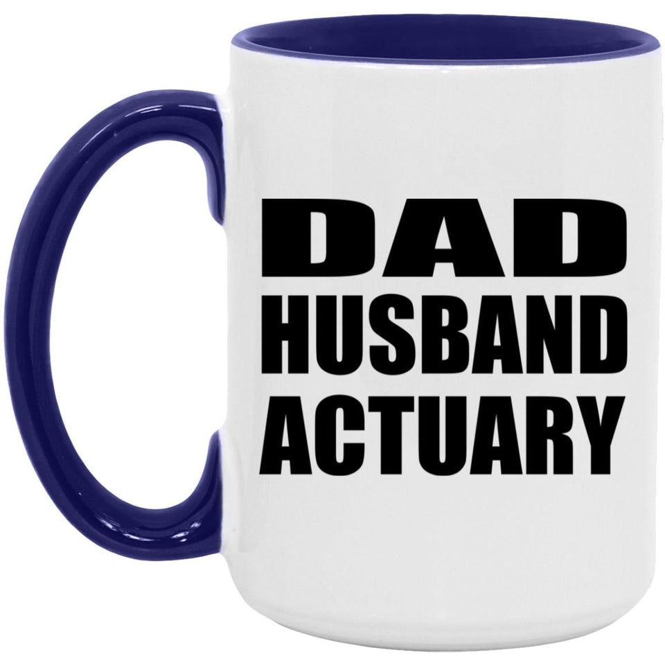 Dad Husband Actuary - 15oz Accent Mug Purple