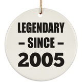19th Birthday Legendary Since 2005 - Circle Ornament