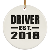 Driver Established EST. 2018 - Circle Ornament