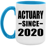Actuary Since 2020 - 15oz Accent Mug Blue