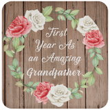 First Year As An Amazing Grandfather - Drink Coaster B