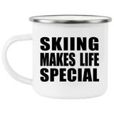Skiing Makes Life Special - 12oz Camping Mug