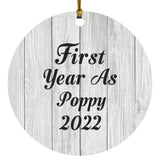 First Year As Poppy 2022 - Circle Ornament F