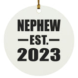 Nephew Established EST. 2023 - Circle Ornament