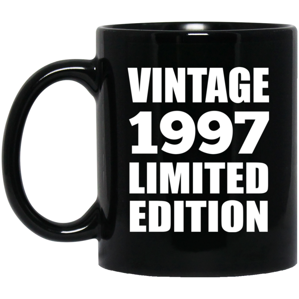 27th Birthday Vintage 1997 Limited Edition - 11oz Coffee Mug Black
