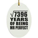 86th Anniversary Square Root of 7396 Years of Mr Perfect - Oval Ornament